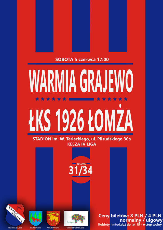 WARMIA - ŁKS 1926 Łomża (sobota 1700) plakat.jpg