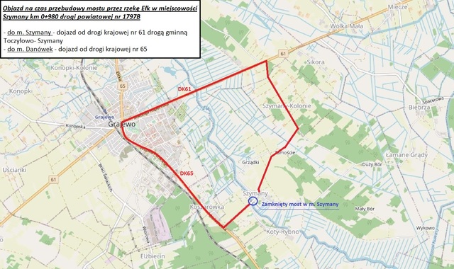 Mapa objazdu - przebudowa mostu w m. Szymany.jpg