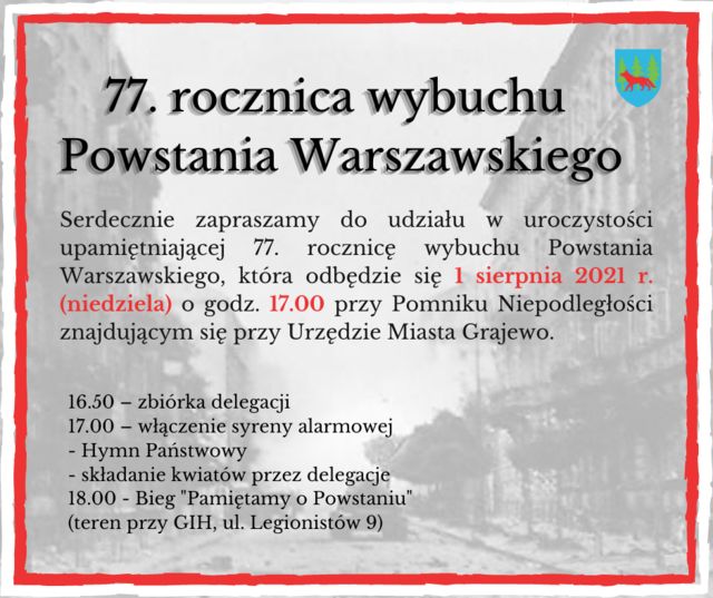 77. rocznica wybuchu Powstania Warszawskiego plakat.png